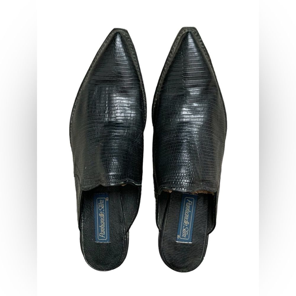 Vintage Panhandle Slim Reptile Skin/Leather Slip On Shoes